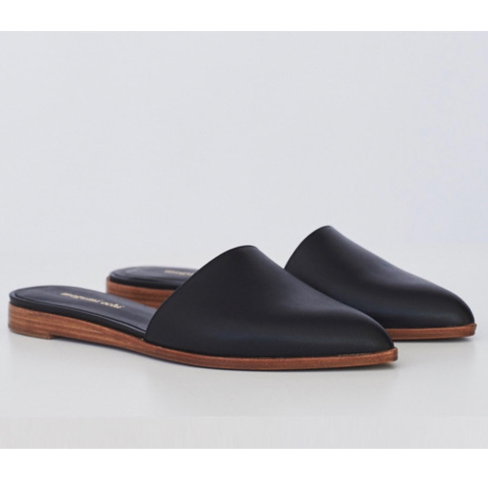 Megumi Ochi by Anthropologie Leather Delta Mule Black Size 39